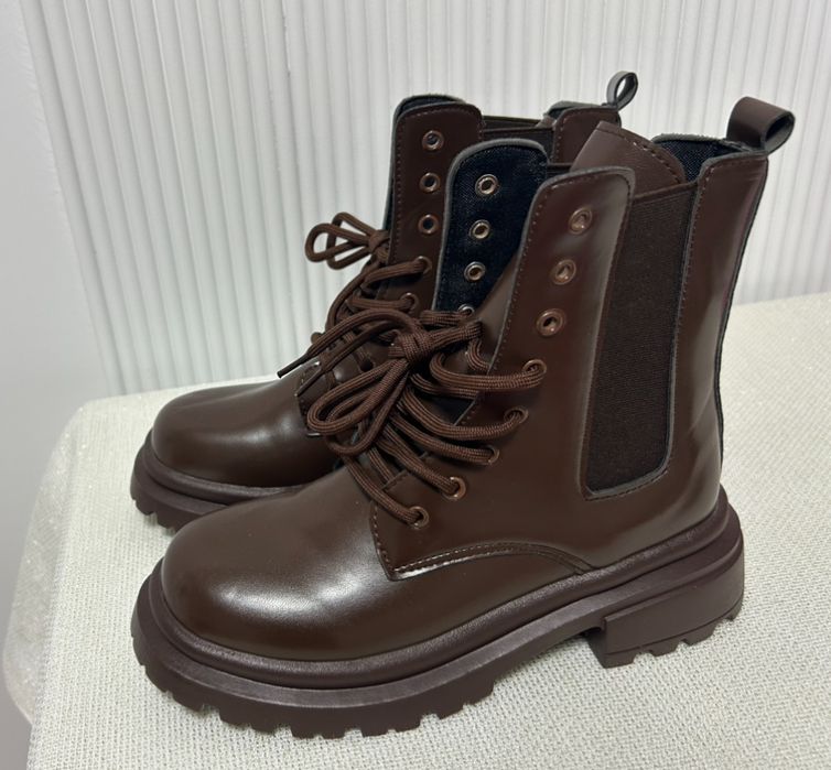 Ботинки коричневые, женские