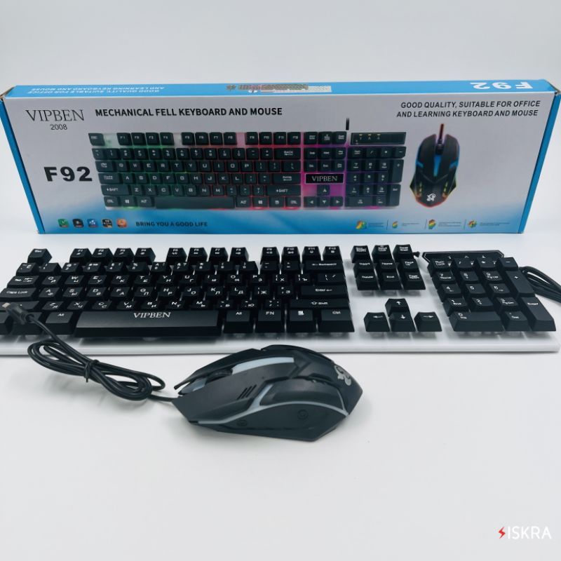 Игровая клавиатура с мышкой F92 Vipben