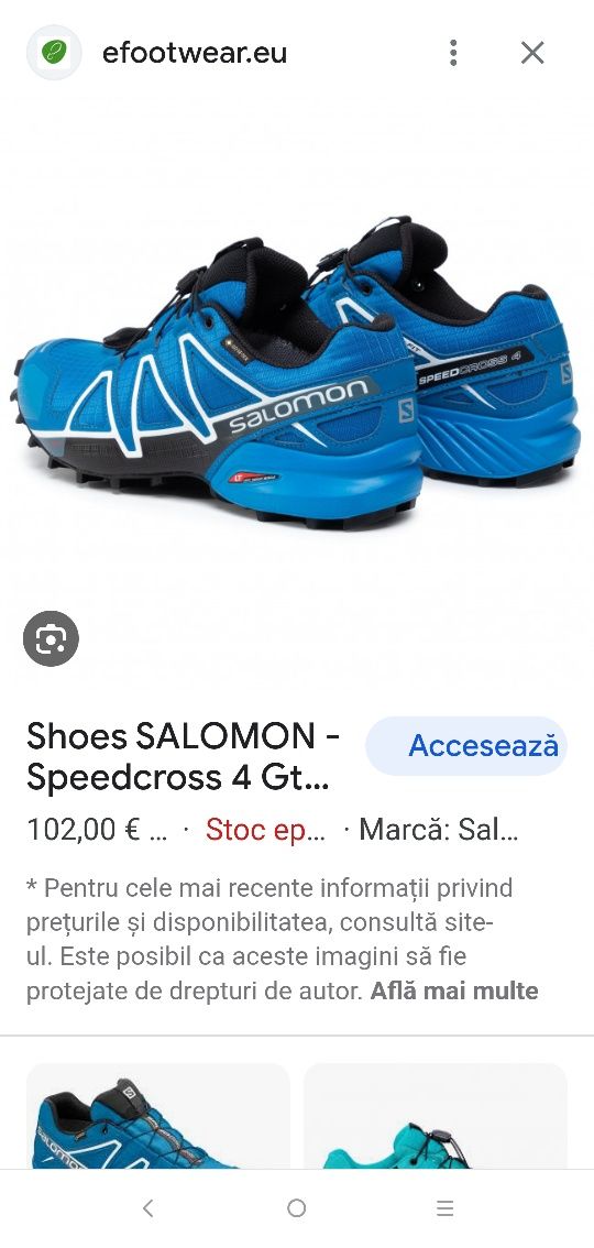 Adidasi SALOMON Speedcross 4 goretex gtx marimea 46 (clasicul 44,5-45)