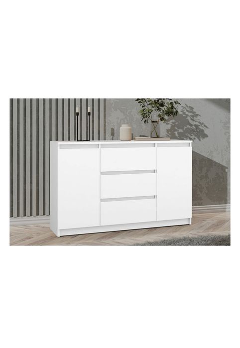 Комод Euromebel Денвер, 120.10х39х75.4 см, белый