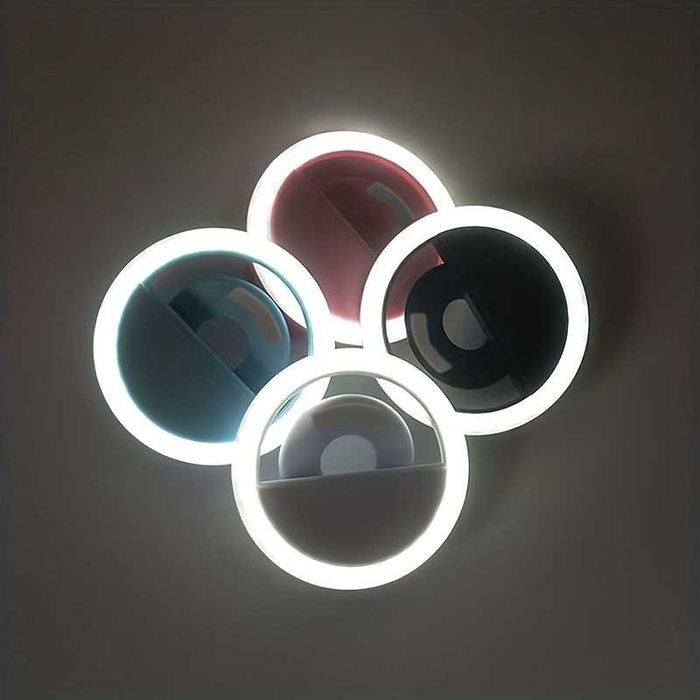 Мини LED Ринг Светлина за телефон-Селфита и Лайв Стрийминг–USB/Батерия