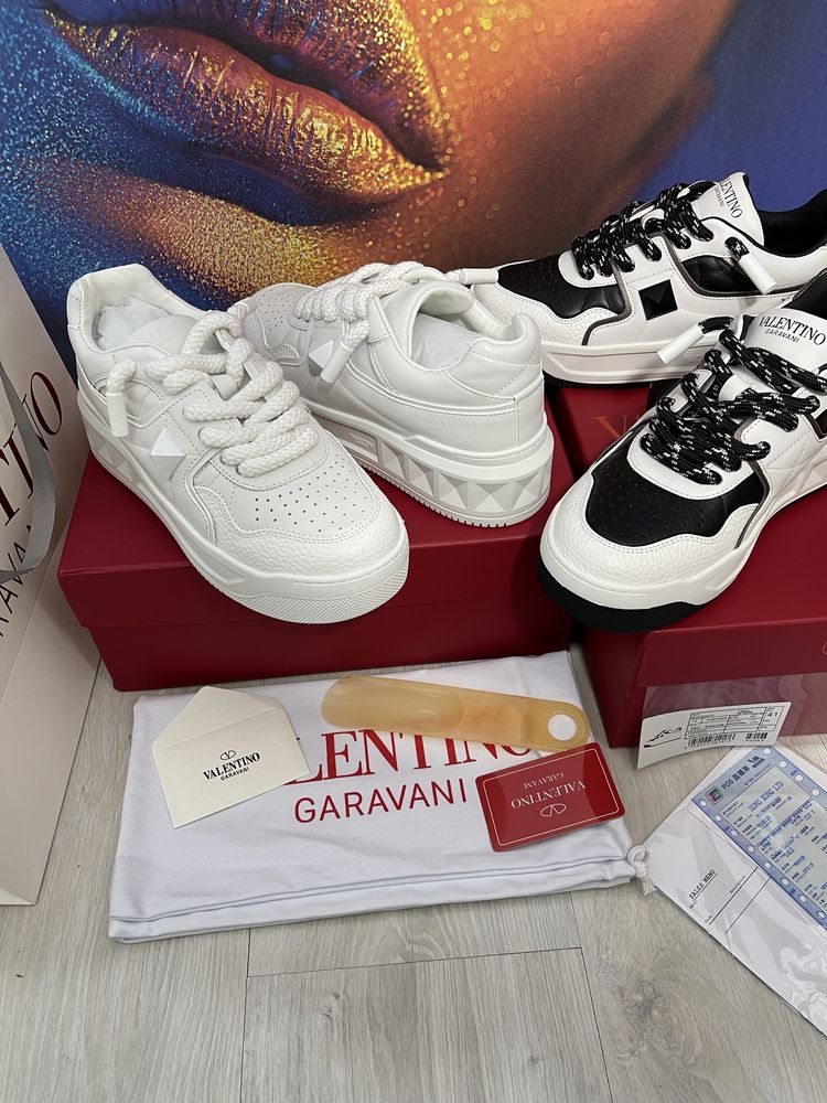 Adidasi Valentino One Stud piele naturala Full Box colectie noua