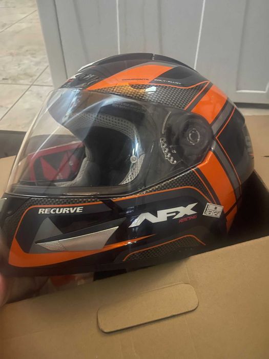 Casca AFX FX-99 Strada Recurve Negru/Orange MD marimea M