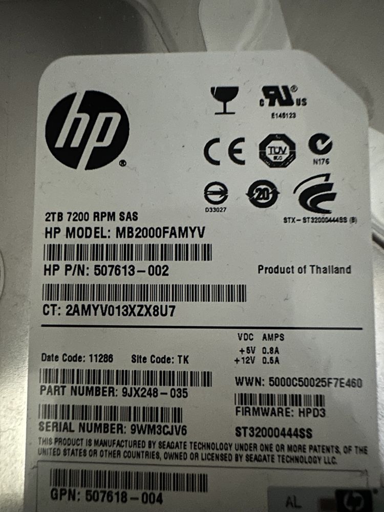 HDD HP 2Tb Server