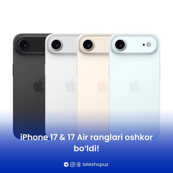 iPhone 17 air sky blue