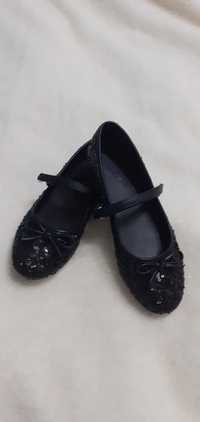 Pantofi fete, negri, cu paiete, marimea 34, Deichmann