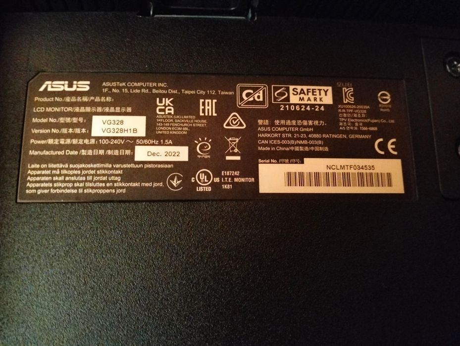Monitor gaming asus tuf
