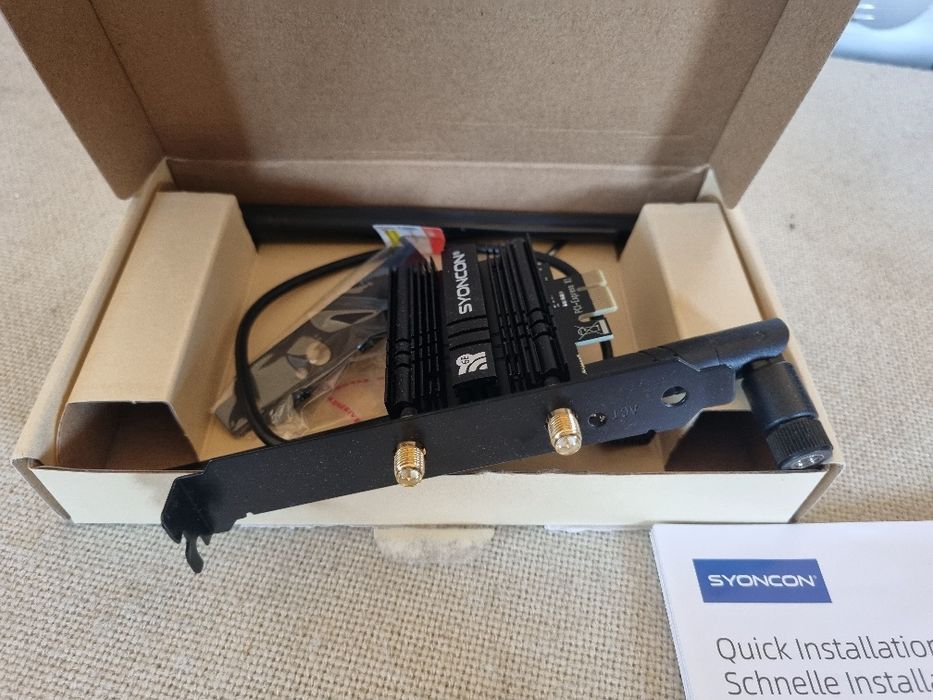 Placa de retea SYONCON WiFi, Bluetooth WiFi 6,2,4G/5G/6GHz.