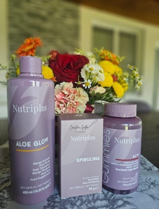 Seturi pentru slabit(2 buc.Aloe Glow,ACV Gummies 2 buc.Spirulina 2buc.