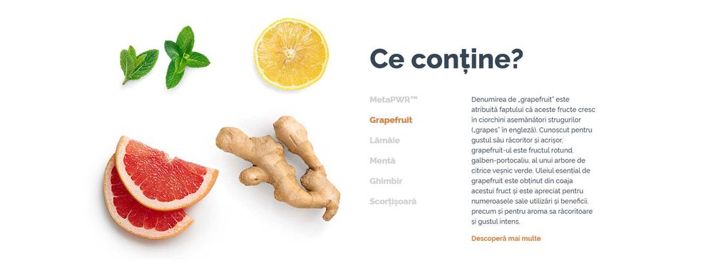 Biluțe MetaPWR™ Supliment alimentar cu uleiuri esențiale și îndulcitor