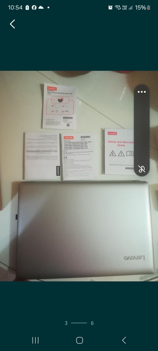 Laptop Lenovo i5 8300h. 15.6", 1 tb ssd