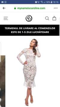 Rochie midi alba