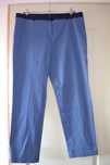 Pantaloni eleganti damă albastri in carouri mulati pe picior XL (42)