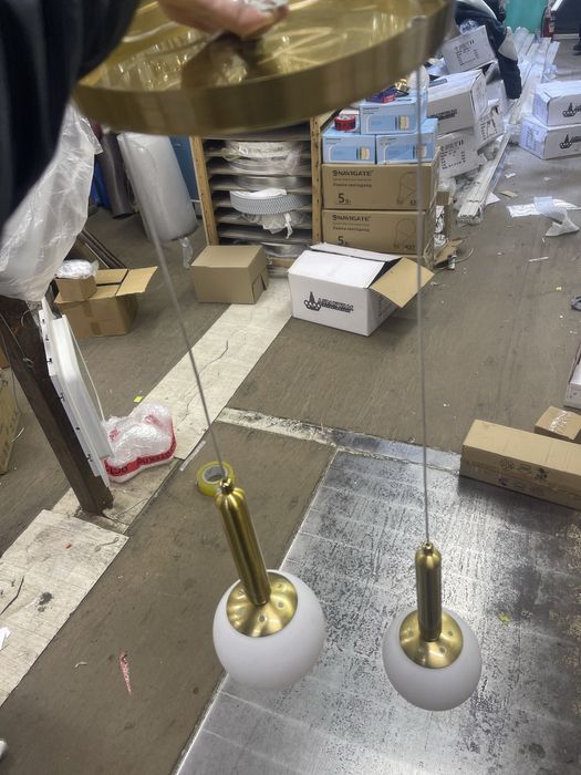 Люстра 2 х головая золото