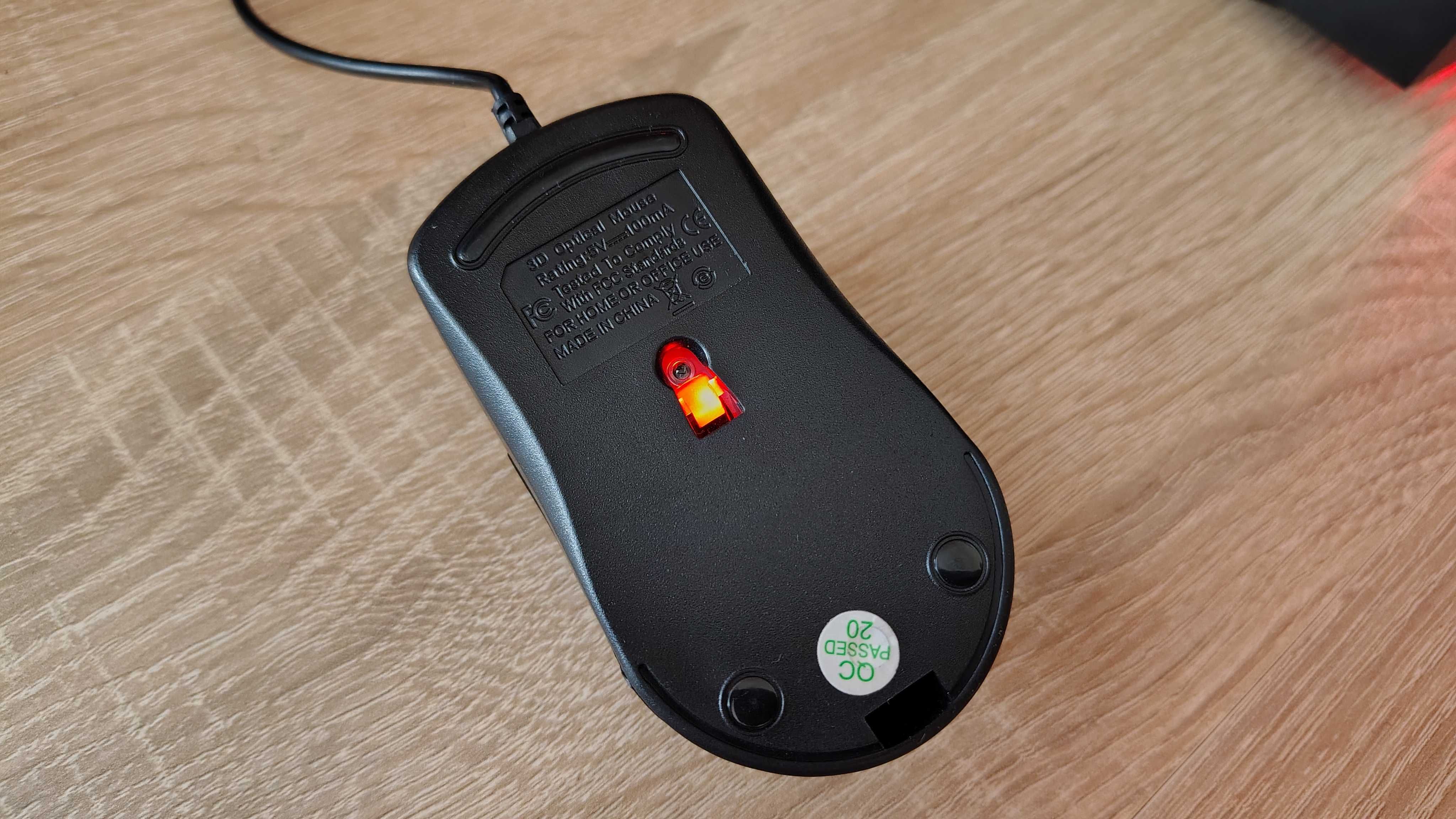 Mouse optic 3D negru, cu fir, USB