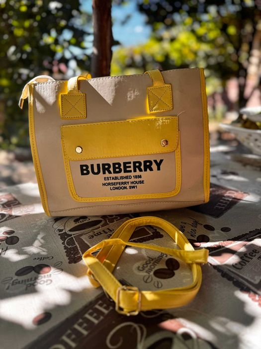 Geantă mare galbenă, elegantă și spațioasă