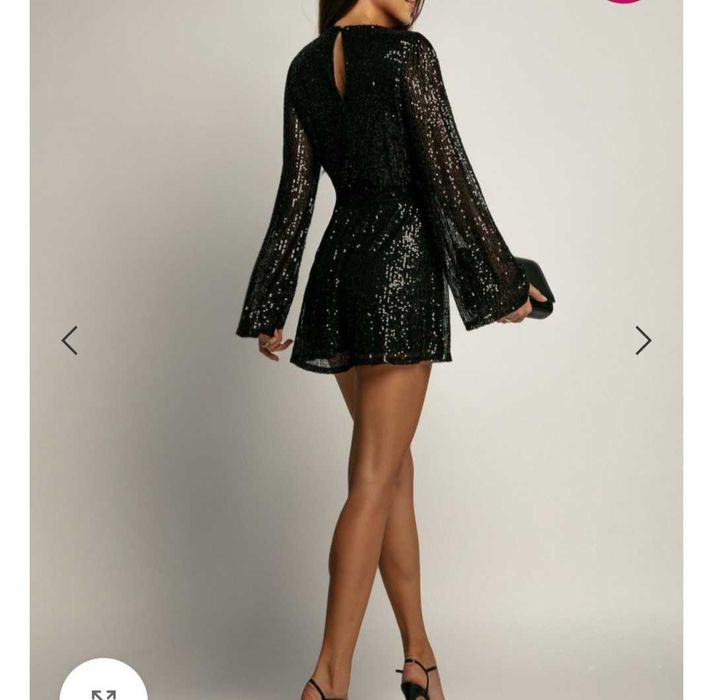 Дамски гащеризон с пайети.Размер С,нов с етикет