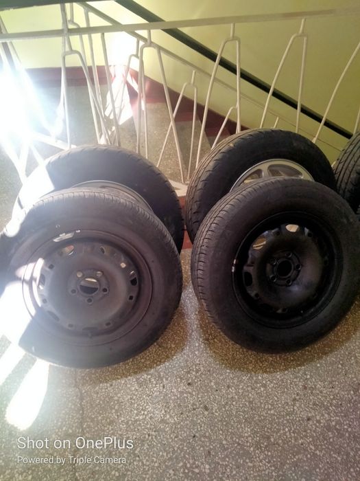 Anvelope vara cu tot cu jante de tabla  5/100/14