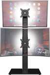 Suport vertical 2 monitoare 13–34", reglabil, negru
