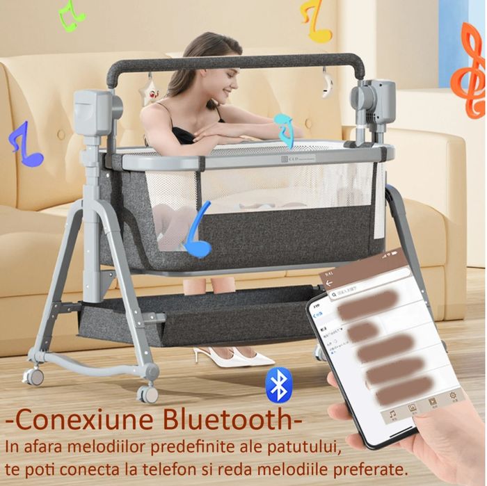 Vând patut electric multifunctional bebelusi,