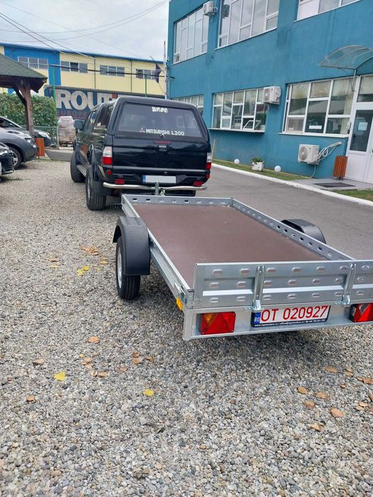 Remorcă ATV 750kg basculabilă nouă + carte RAR + nr. roșu