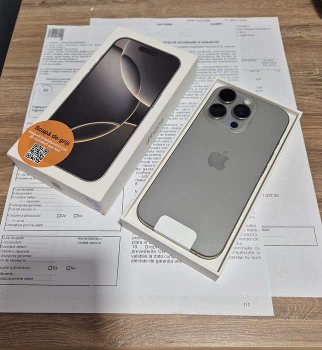 iPhone 16 Pro 256GB. ca NOU !! 20 luni Garantie