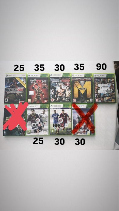 Joc Xbox 360 Gta, fifa, wwe metro