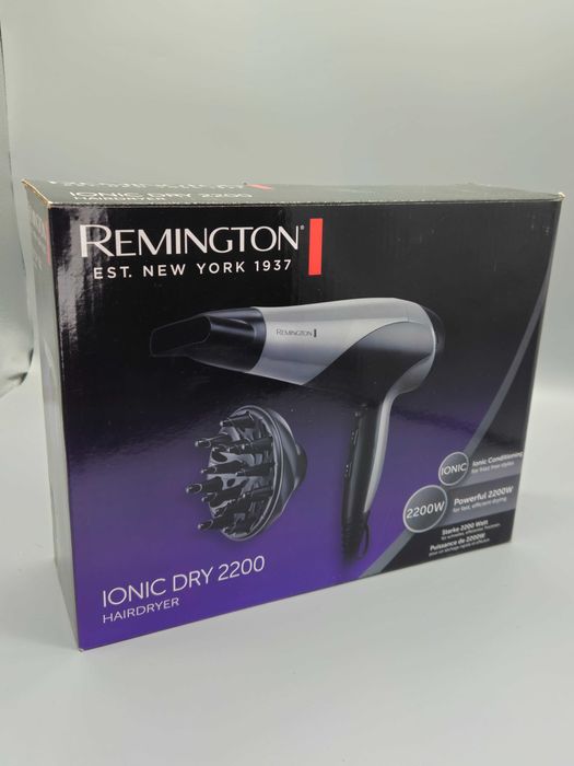 Професионален сешоар Remington Ionic Dry 2200W, дифузер и концентратор