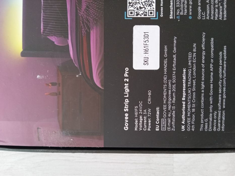 Govee Strip Light 2 Pro (H61F5) – 5м премиум LED лента, с Matter