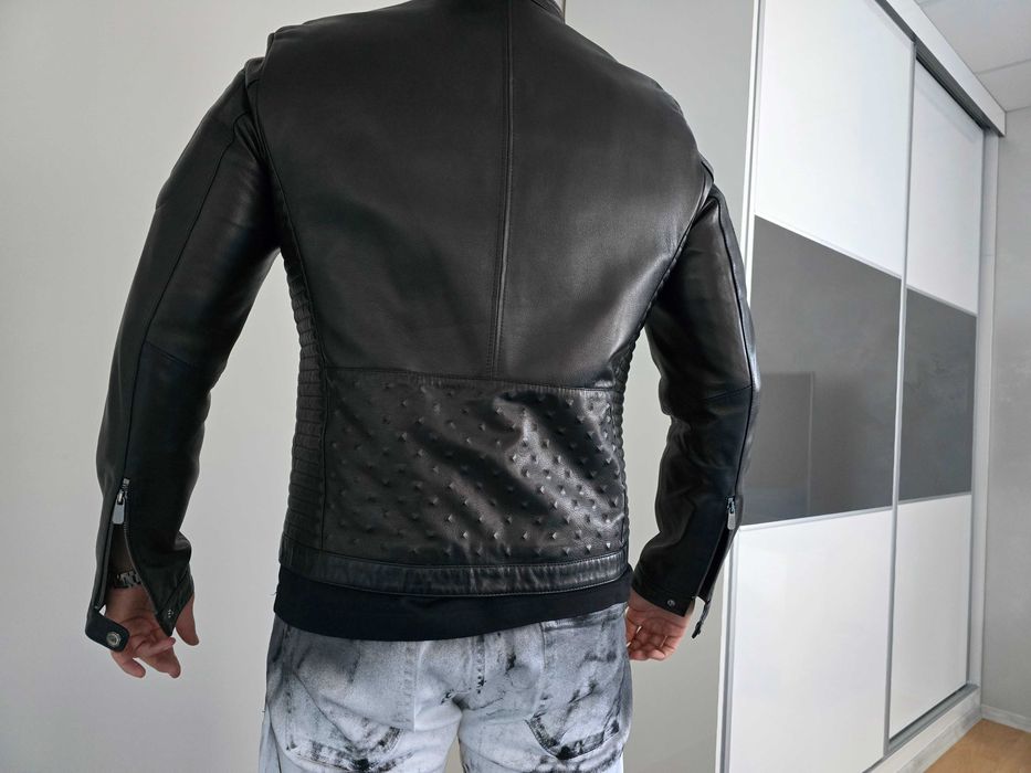 Кожено яке мъжко ххл вталено