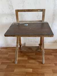 Детский стол (парта) регулируемый, деревянный