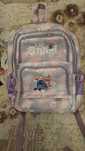 Ghizdan copii cu Stitch violet clasele 1-4