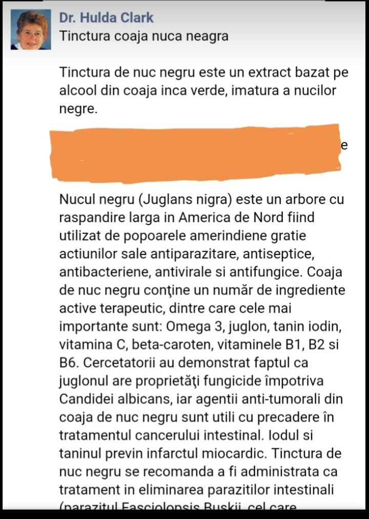 Tinctura de nuci negre!