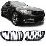 Grile Nari Duble M Style BMW 3er GT F34 Negru Lucios , Capace Oglinzi