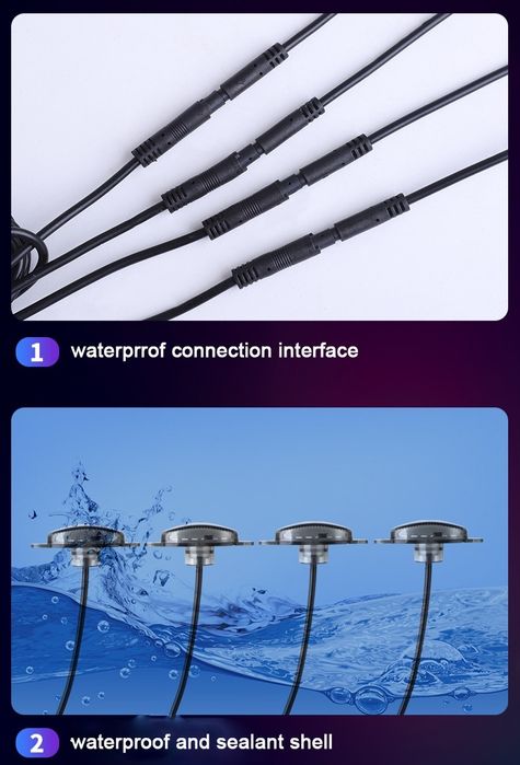 Kit 6 Lumini ambientale RGB grile auto Lampa led Aplicatie Bluetooth