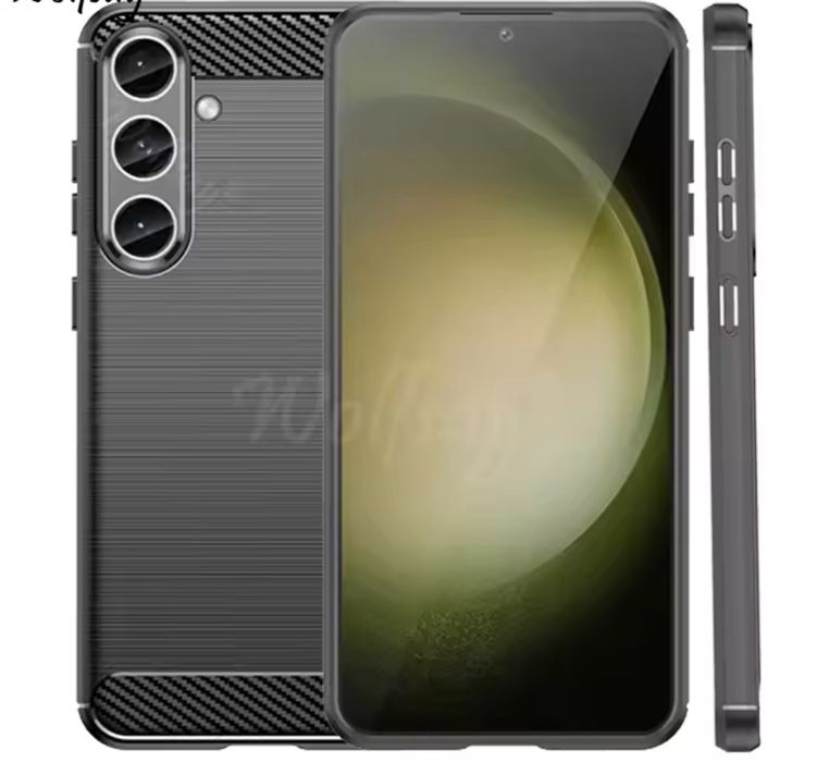 SAMSUNG S23/S24/S25/PLUS/ULTRA - Husa Silicon Carbon Brushed Neagra