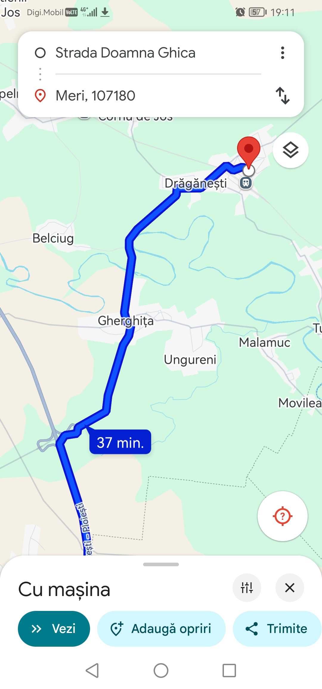 Teren intravilan 940 mp Draganesti Prahova autostrada iesire Gherghita