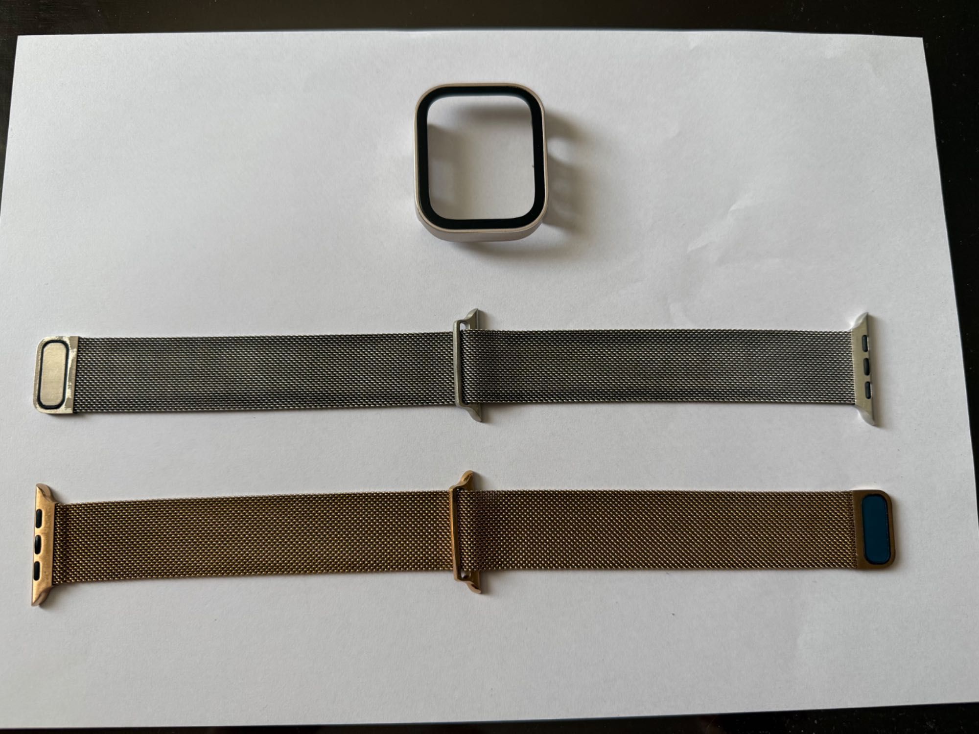 Apple Watch Series 7 GPS, 45mm Starlight, MKN63BS/A+аксесоари