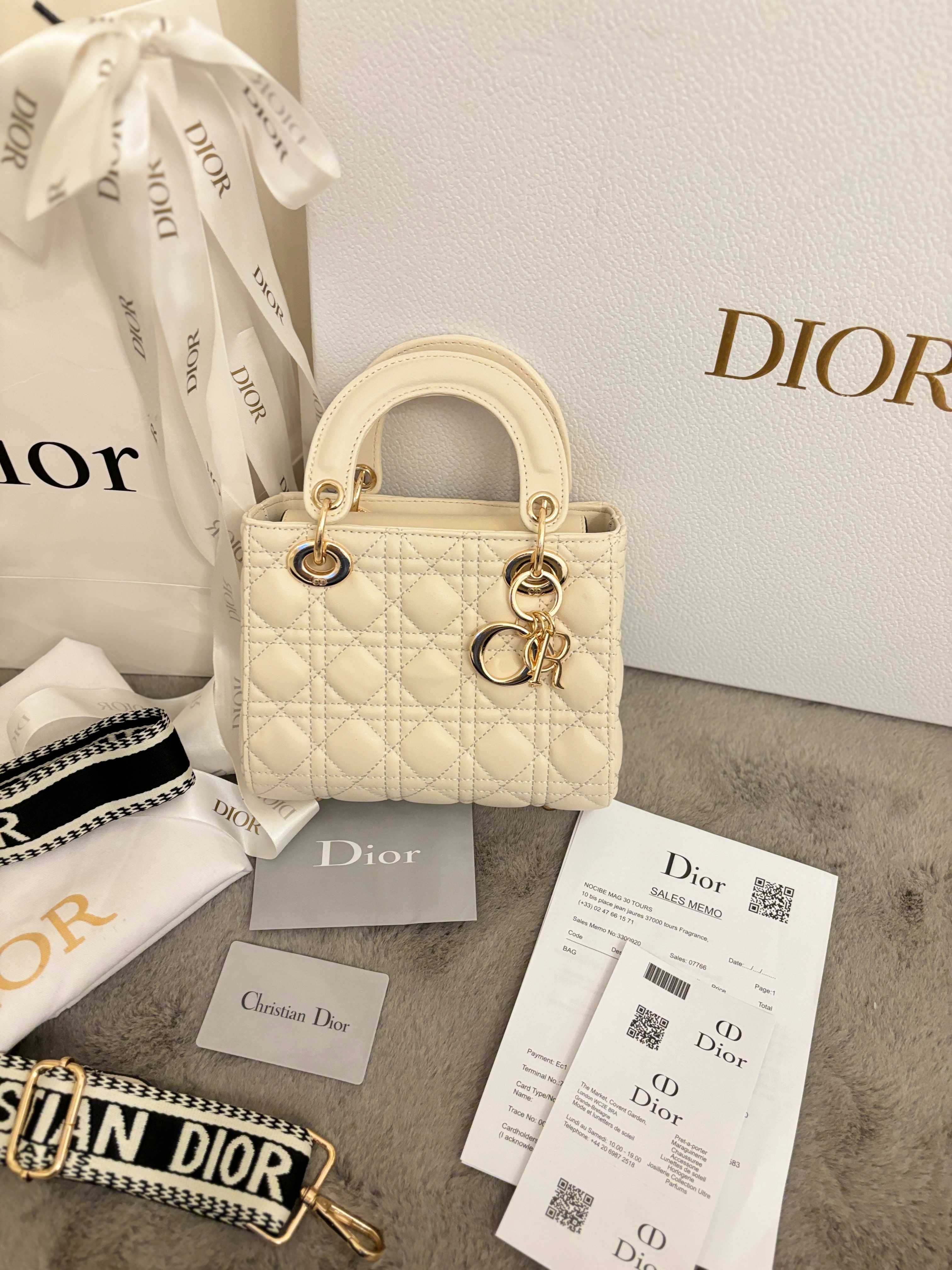 Geantă Christian Dior MEDIUM LADY D-LITE BAG 24cm x 20cm