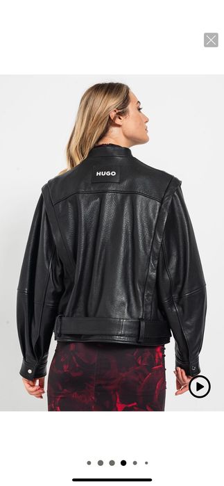 HUGO 2в1 яке и елек естествена агнешка кожа, размер L