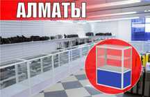 Прилавок витрина стеклянная из профиля, оборудование для магазина alvp