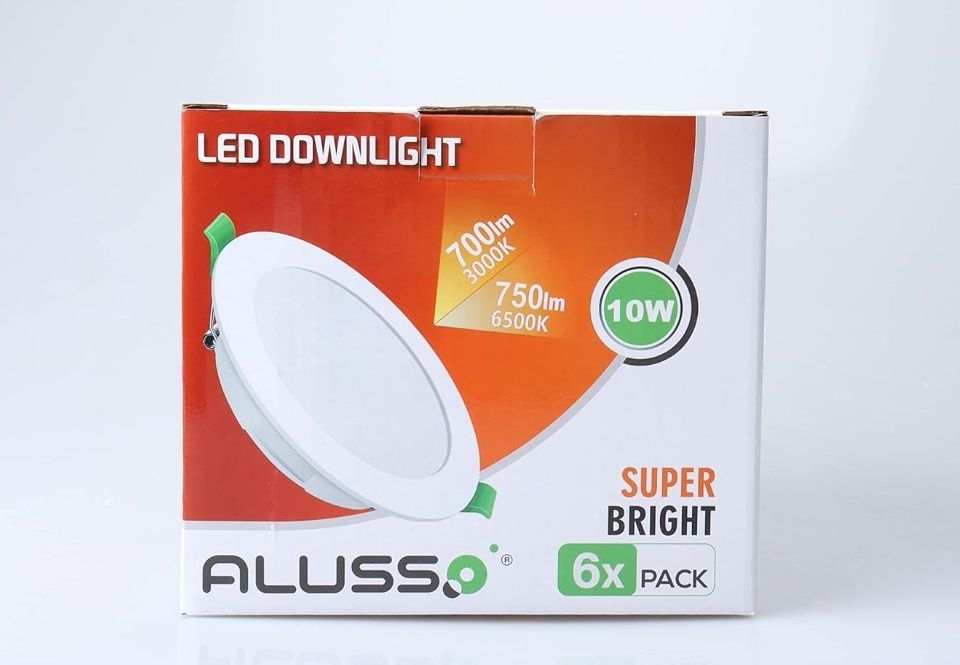 6 броя ALUSSO LED Downlight Тавани спот лампи  230V, 5W 350lm