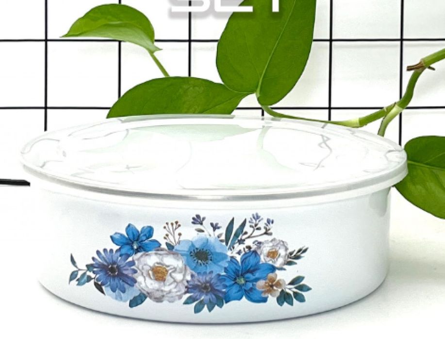 Комплект емайлирани купи за съхранение