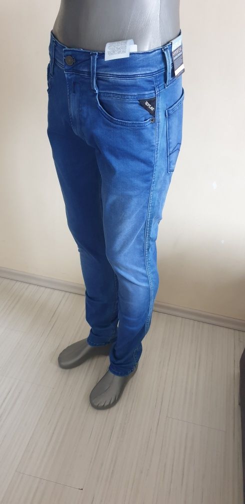 Replay Anbass Hyperflex Stretch Slim Fit Indigo 32/32 НОВО! ОРИГИНАЛ!