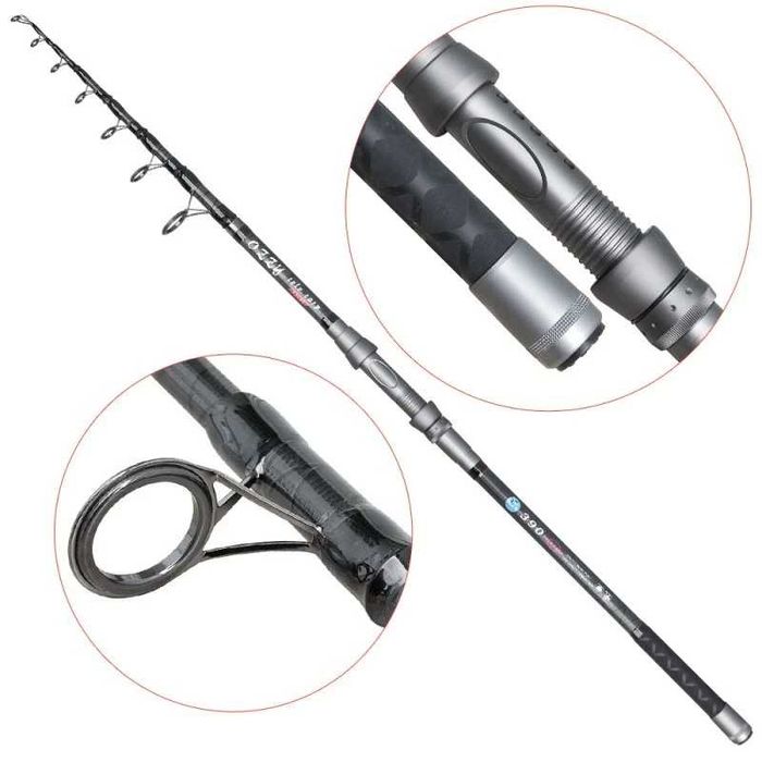 Lanseta  carbon Baracuda Ozzy 3907 tele carp 3.9 m Actiune: 3,5 lbs