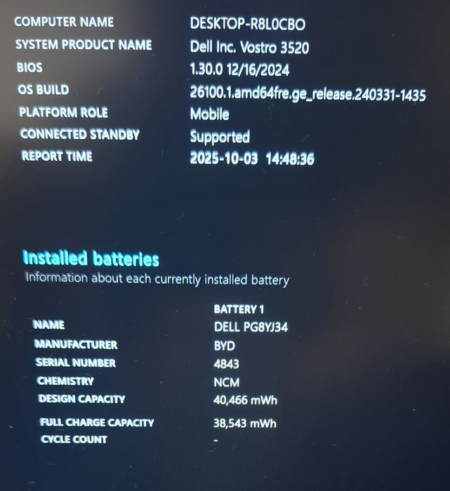 15,6 " Dell Vostro | 3520 I5 1235U | 16GB | 256 SSD |