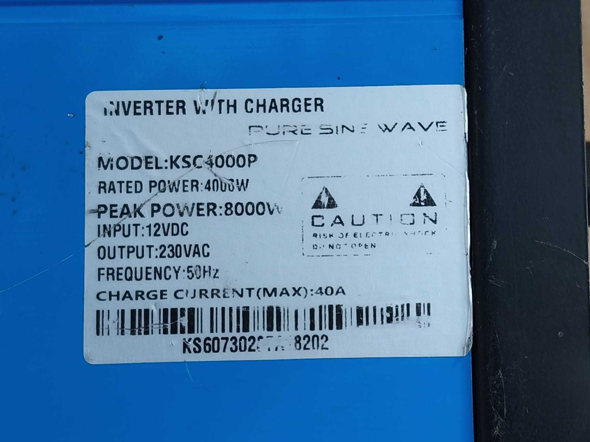 Invertor 12V/220V, unda pura 4Kw/8Kw, nefolosit, stare perfecta