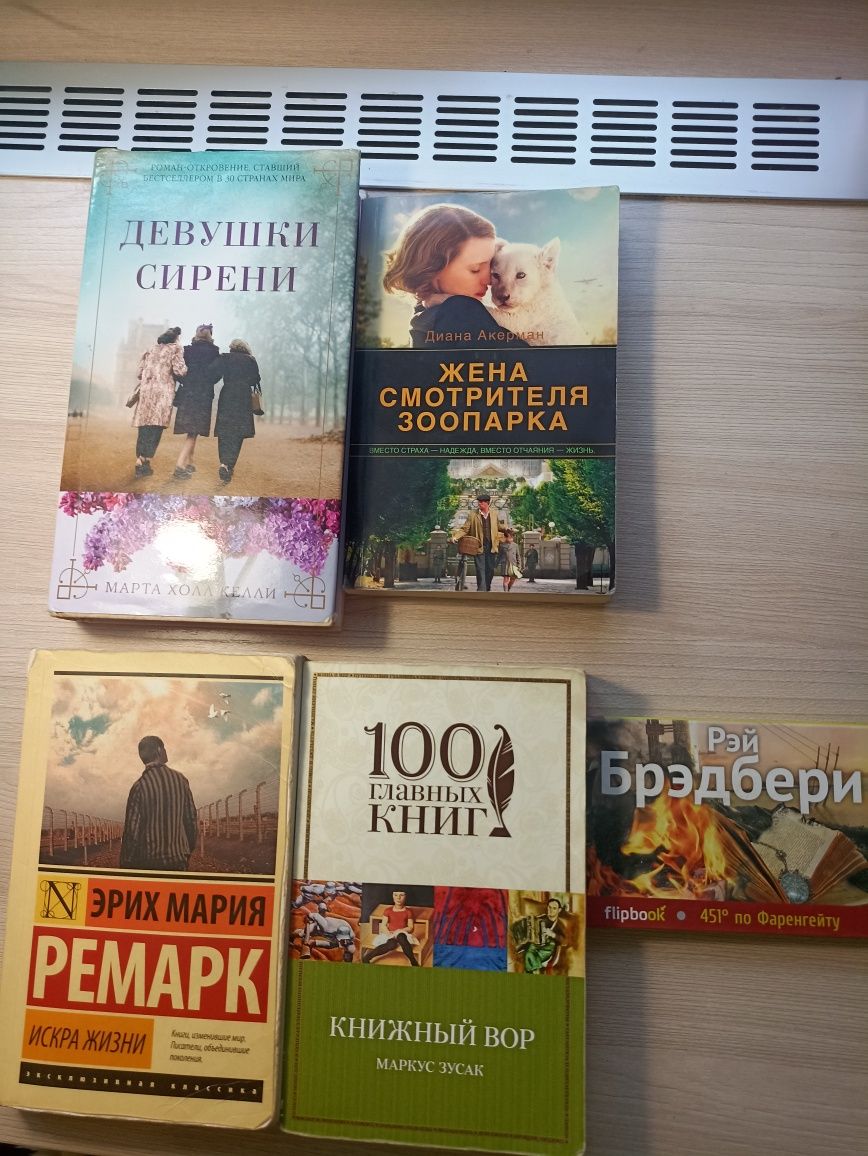 Продам б/у книги разных жанров (романы,позновательные,холокост,о горах