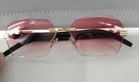 Ochelari de soare Cartier model 5, lentile roz, rama neagra