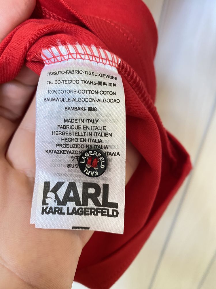 Karl lagerfeld -  мъжка дизайнерска тениска с яка